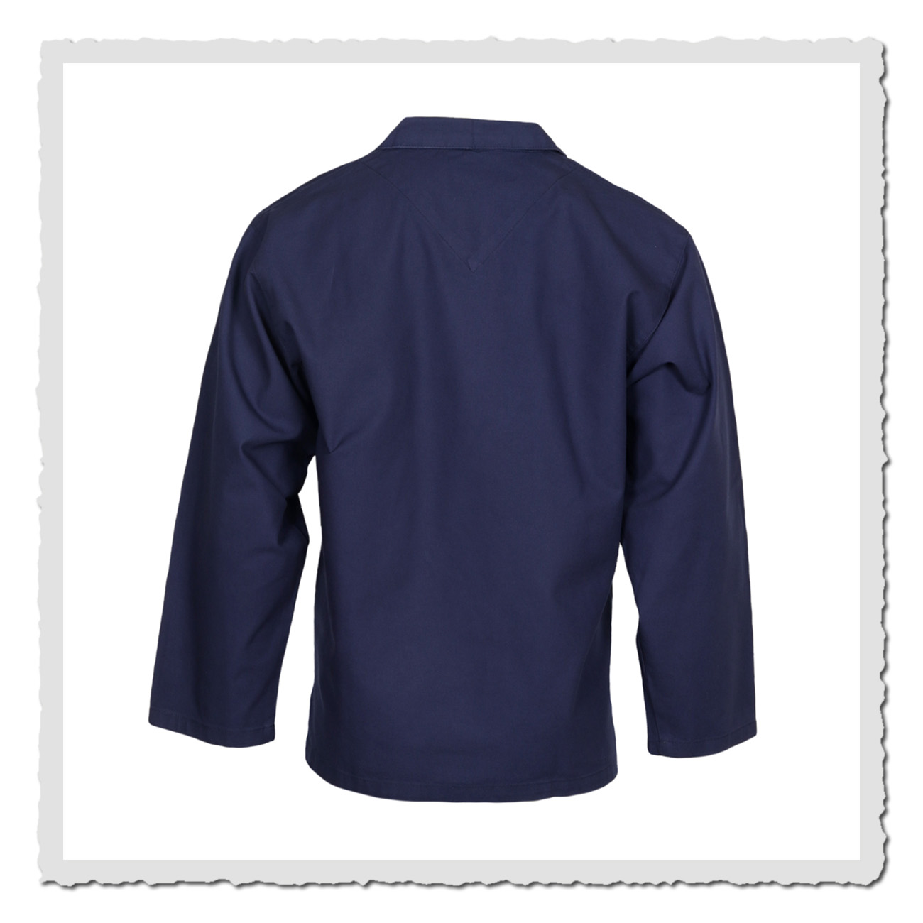 Dunkelblaues Fischer Shirt Armor Lux Guilvinec, robuster Stoff und offene Front